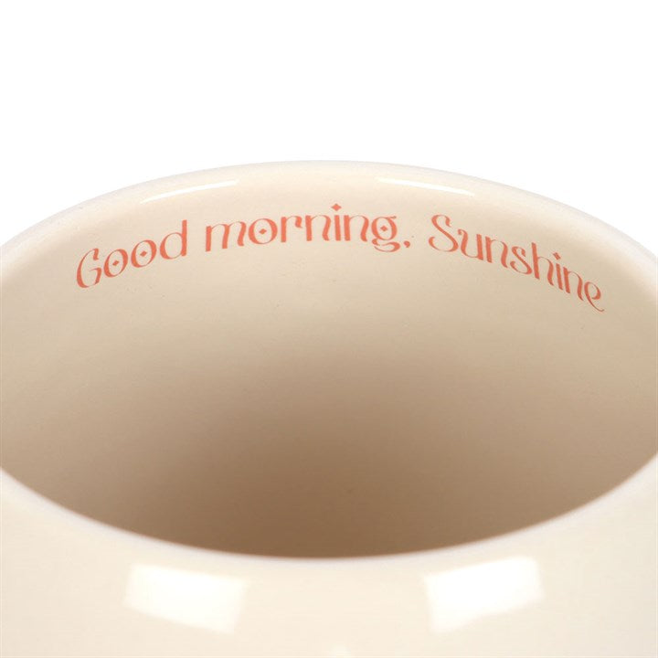 Sunny Rounded Mug with Inspirational Morning Design N/A