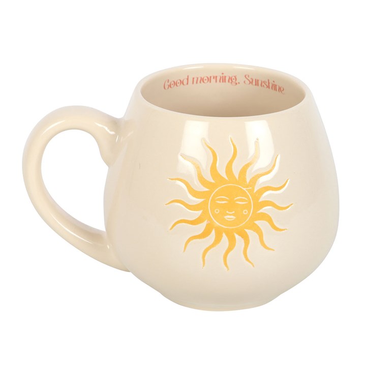 Sunny Rounded Mug with Inspirational Morning Design N/A