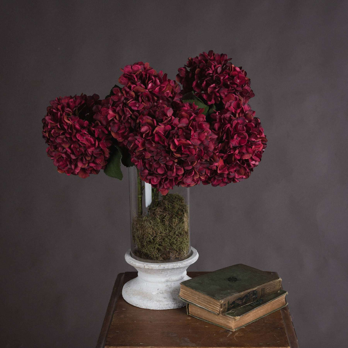 Shades 4 Seasons Ruby Hydrangea Single Stem Flower RED PLASTIC Shades 4 Seasons