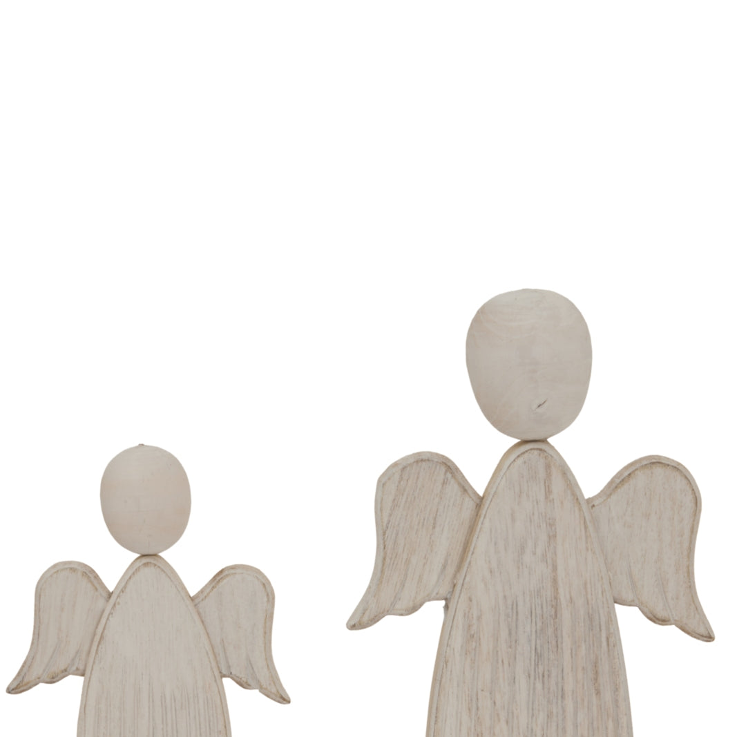 Rustic Angel Figurines Set for Charming Christmas Room Decorations