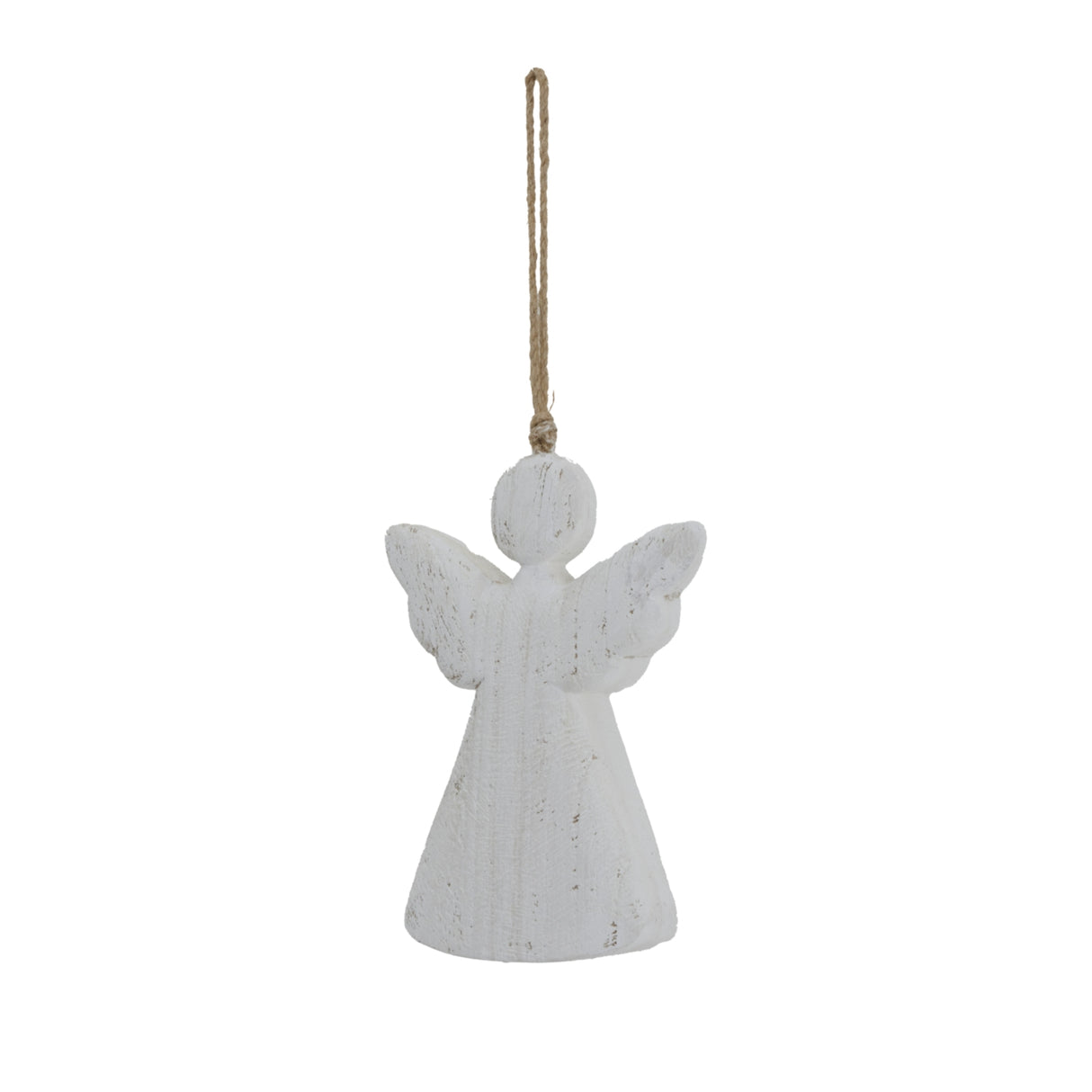 Rustic Hanging Angel Decoration in White, Perfect for Enhancing Christmas Tree Decor