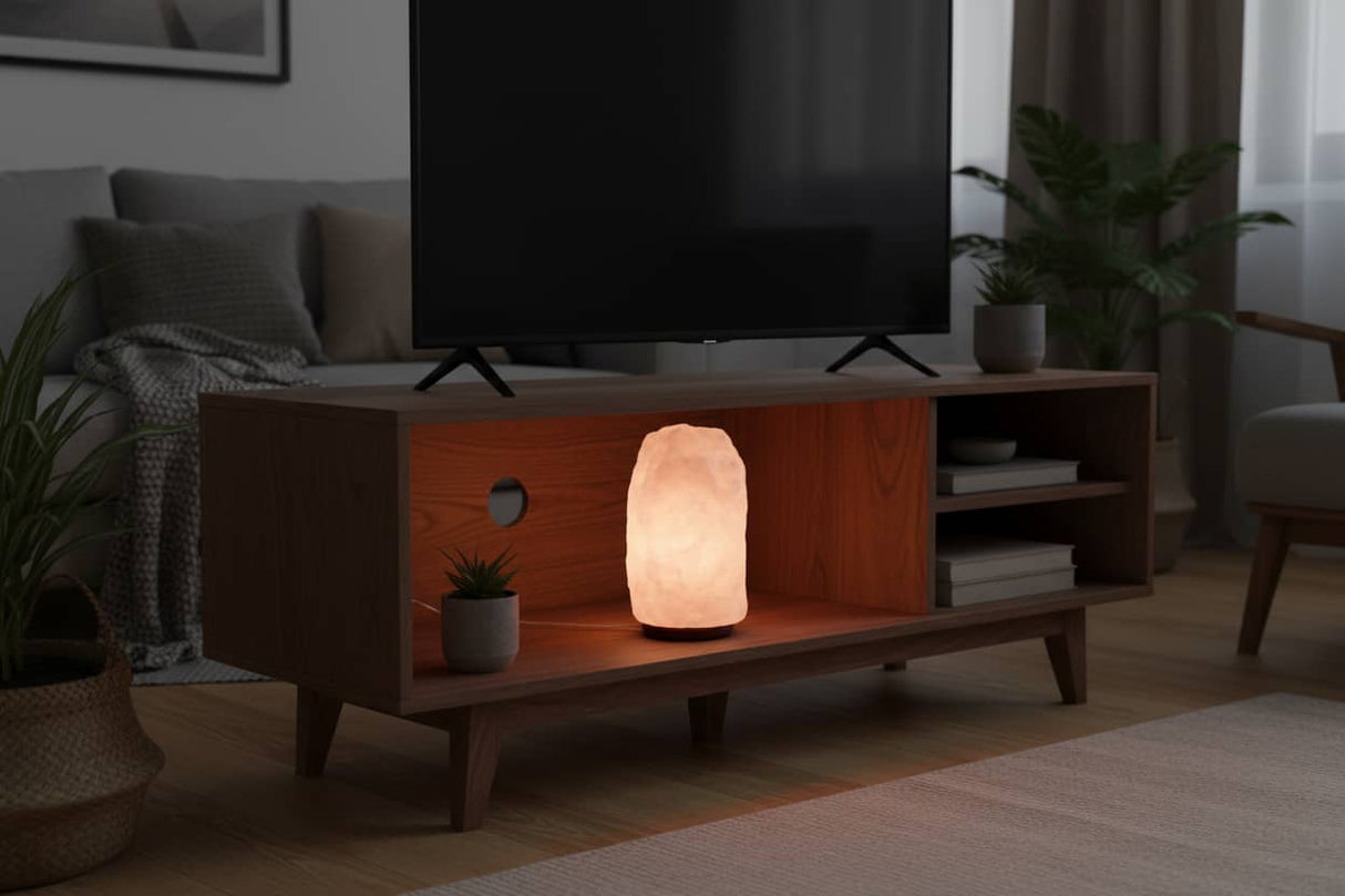 Very Large Crystal Rock Himalayan Salt Lamp and Base AW Dropship UK
