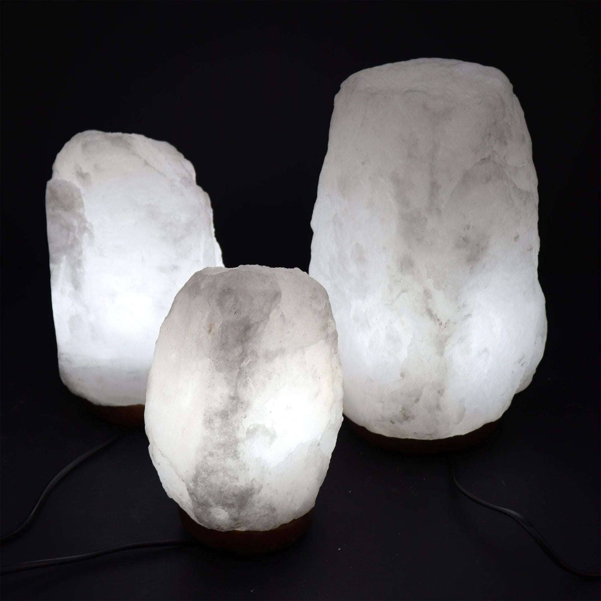 Larger Crystal Rock Himalayan Salt Lamp and Base AW Dropship UK