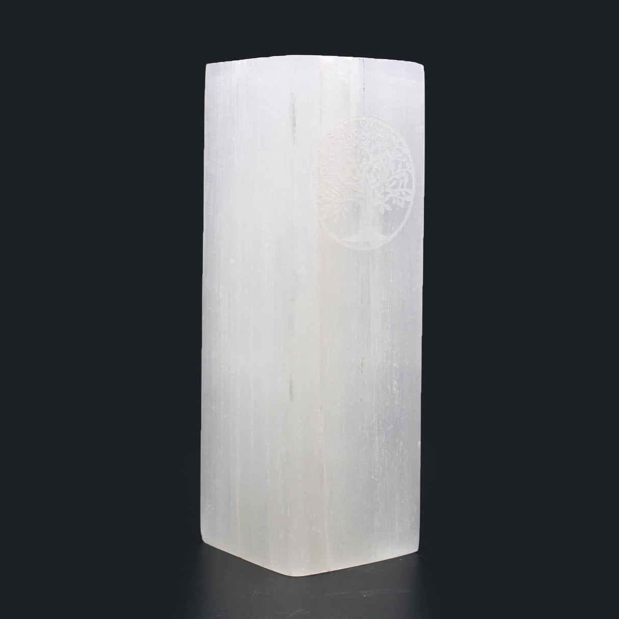 Selenite Block Lamp 25cm Tree of Life AW Dropship UK