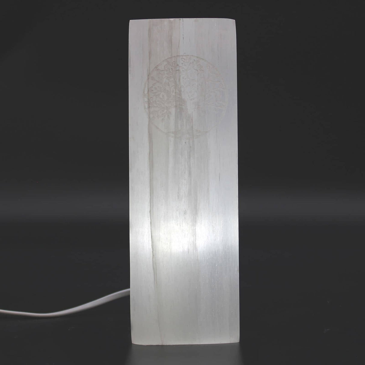 Selenite Block Lamp 25cm Chakra Lamp AW Dropship UK