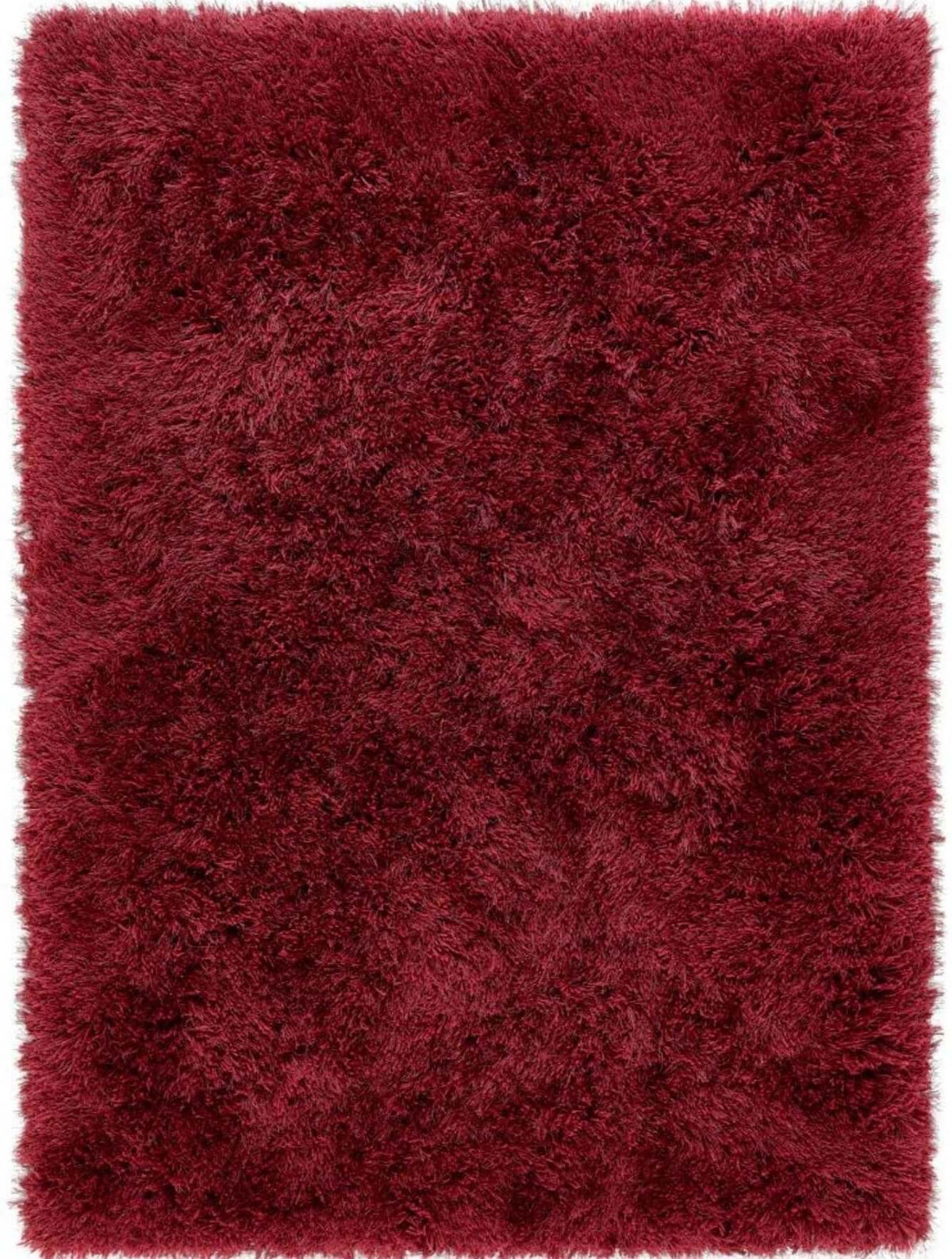 Plush Burgundy Shaggy Rug with Luxurious Soft Texture for Comfortable Home Decor
