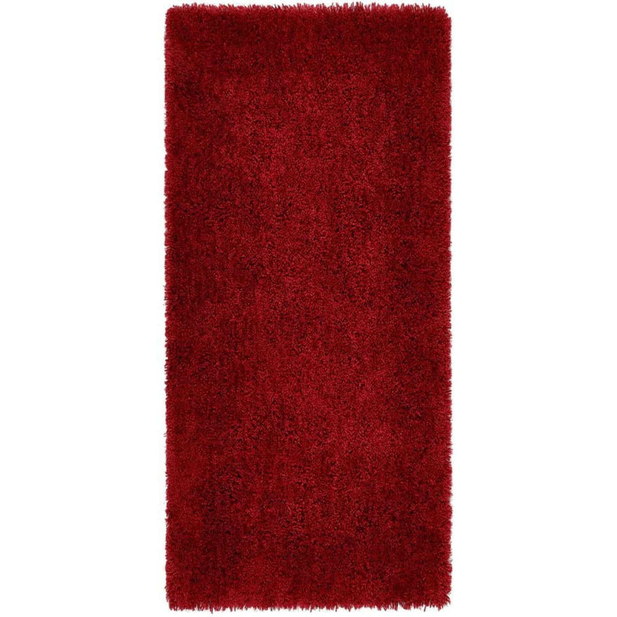 Red Shaggy Rug with a Plush Texture for Comfortable and Stylish Home Decor