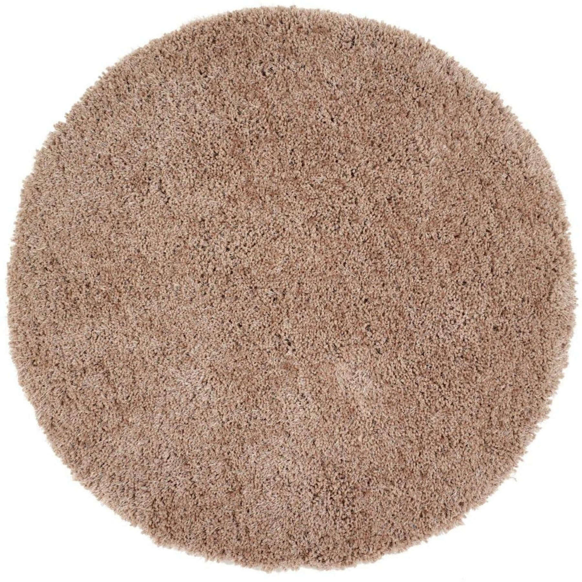 Round Shaggy Rug in Soft Beige for Comfortable and Stylish Home Decor