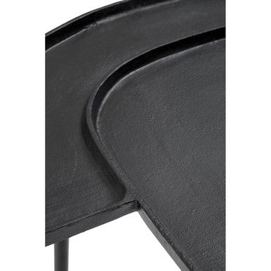 Orsina Black Metal Side Table with Sleek Design and Smooth Surface for Modern Interiors