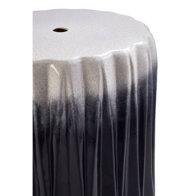 Orsina Side Table in a modern design with a textured finish in black and grey tones