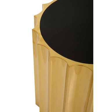 Alvaro Black And Titanium Round Side Table Orsina