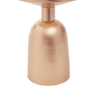 Amira White Marble Top Gold Base Side Table Orsina