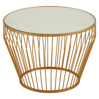 Avantis Gold Finish Tapered Design Side Table Orsina