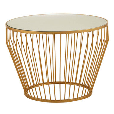 Avantis Gold Finish Tapered Design Side Table Orsina