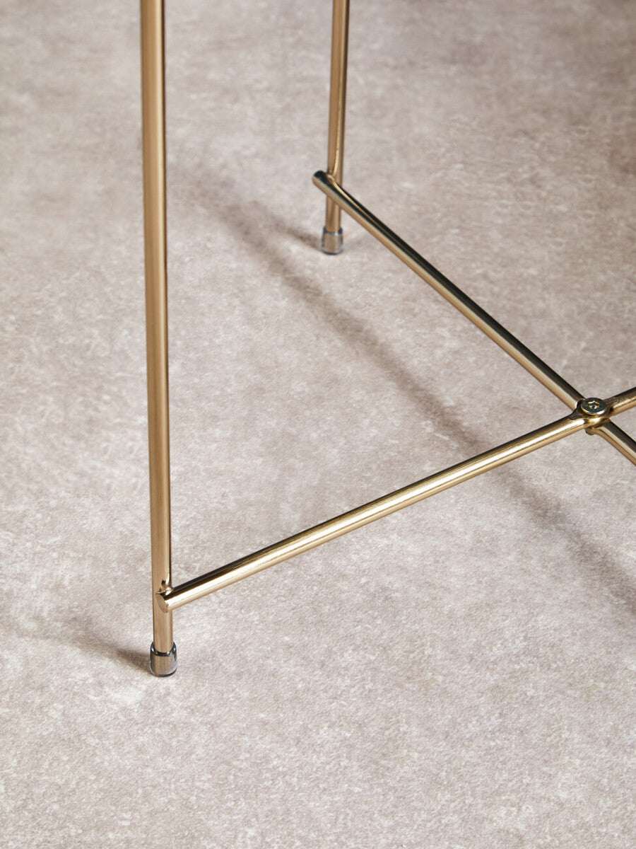 Orsina Side Table with Elegant Gold Legs and Sturdy Copper Supports for Stylish Interiors