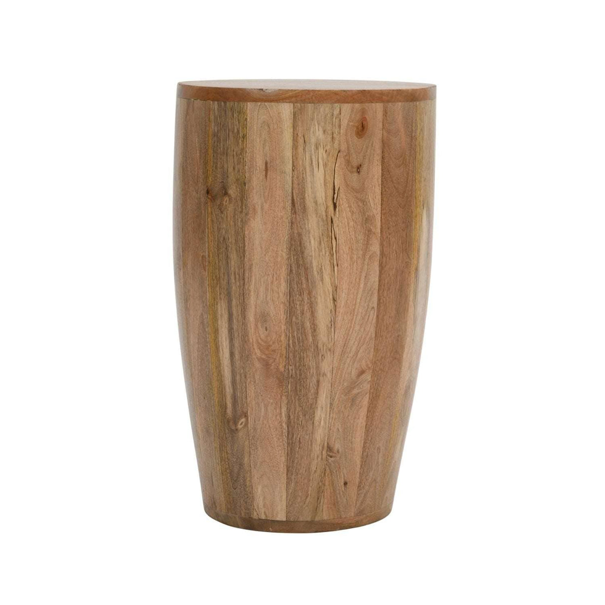 Merlin Mango Wooden Drum Side Table Verty Furniture