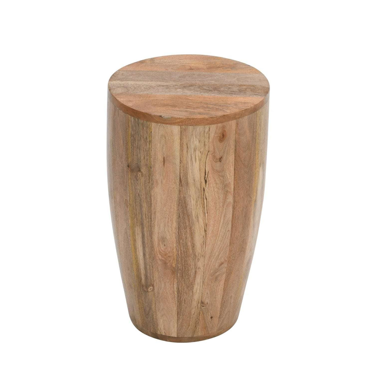 Merlin Mango Wooden Drum Side Table Verty Furniture