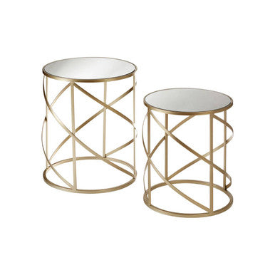 Avantis Set Of 2 Swirl Frame Side Tables Orsina