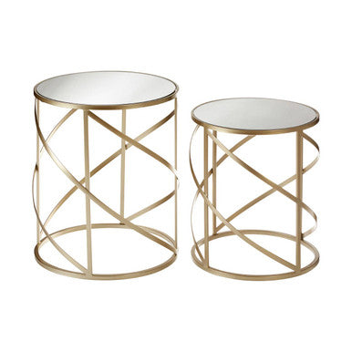 Avantis Set Of 2 Swirl Frame Side Tables Orsina