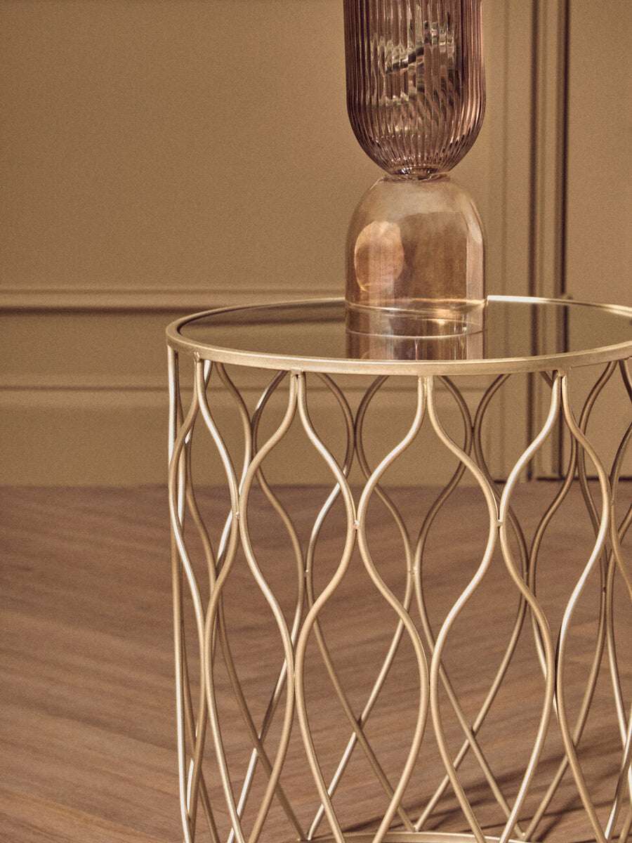 Orsina Elegant Gold Side Tables for Stylish Living Rooms Orsina