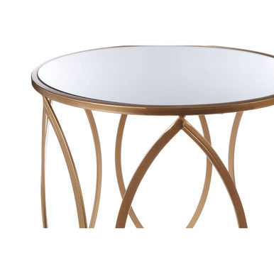 Arcana Set Of Two Gold Finish Side Tables Orsina