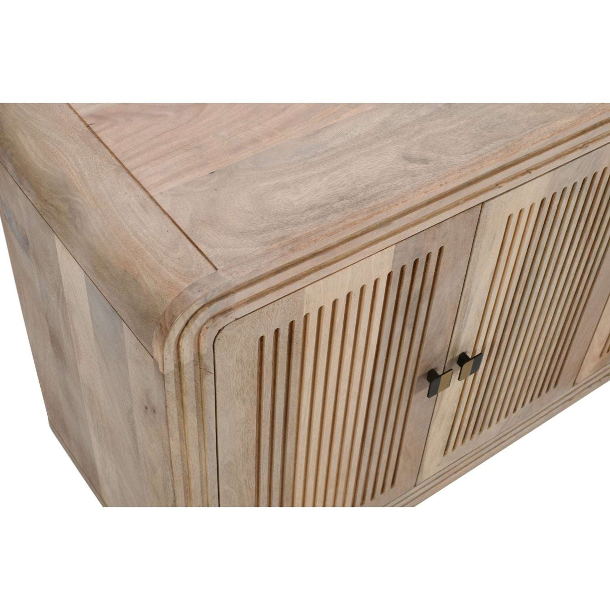 Verty Furniture Wooden Sideboard with Ribbed Doors and Smooth Finish for Stylish Storage