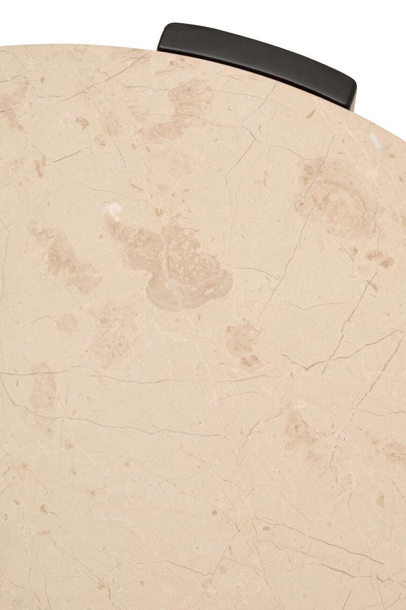 Palermo Round Cream Marble Top Small Coffee Table Orsina