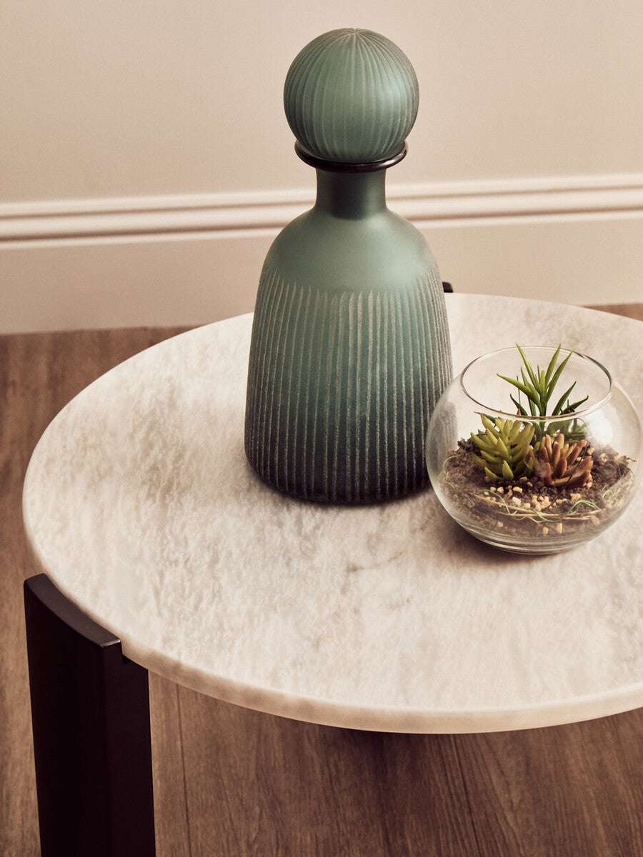 Palermo Round White Marble Top Small Coffee Table Orsina