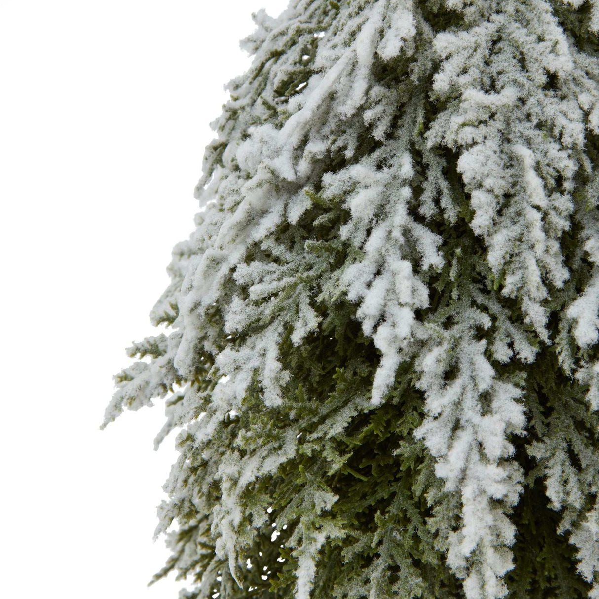 Small Snowy Fir Tree On Tall Wood Log Shades 4 Seasons