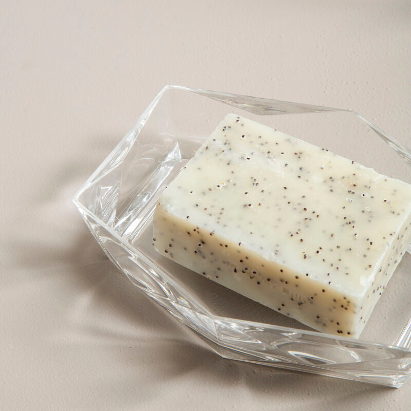 Orsina Glass Soap Dish featuring a sleek design to hold your soap elegantly
