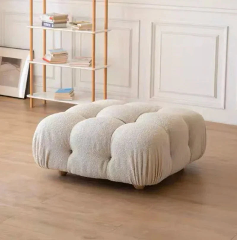Nisu Home Cream Sofa with Plush Tufted Design for Stylish Living Rooms