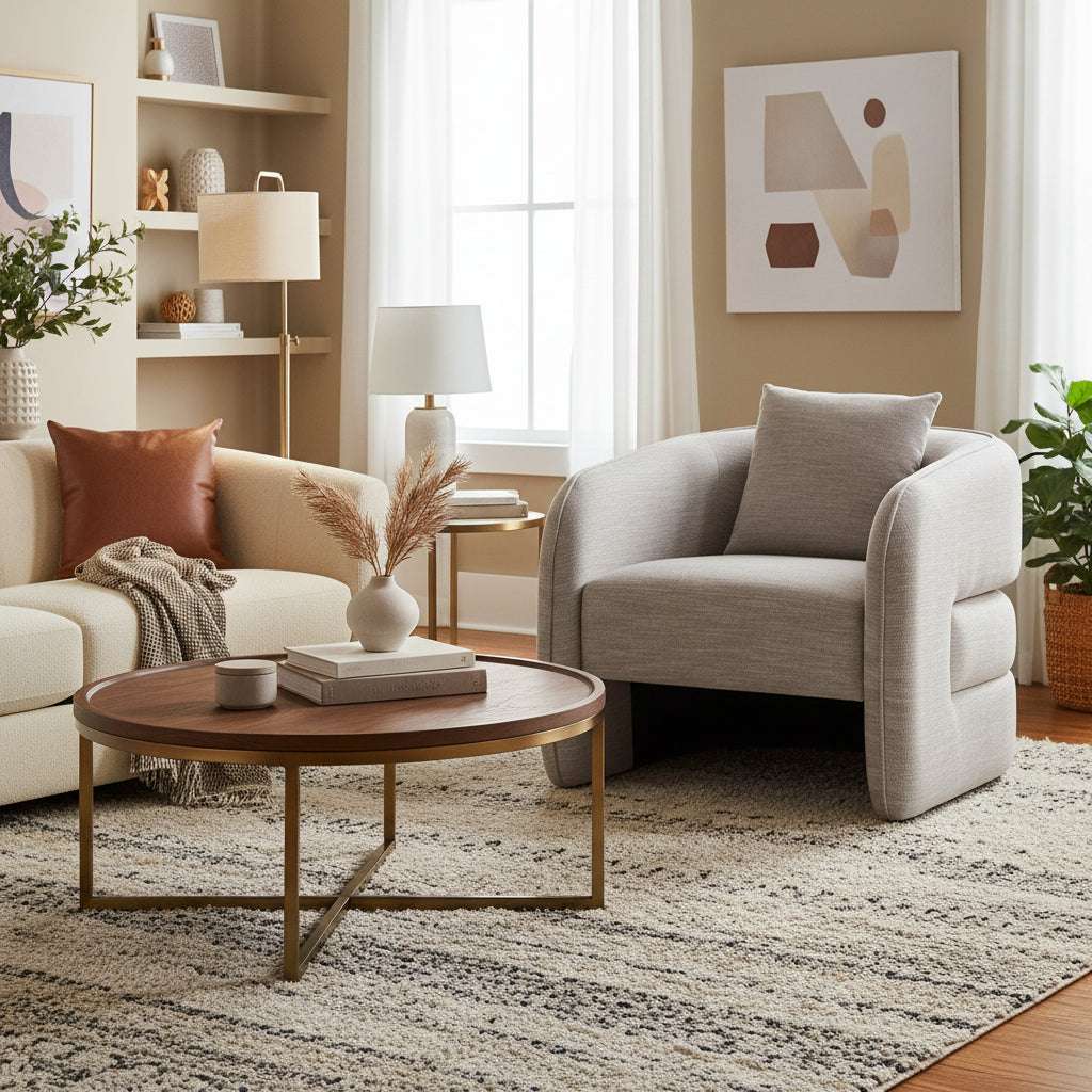 Bilani Grey Linen Effect Curved Chair Orsina