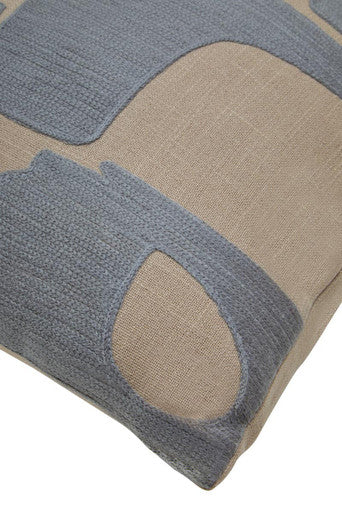 Bosie Ozella Natural And Grey Square Cushion Orsina