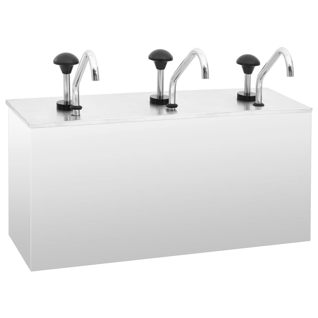 vidaXL Sauce Dispenser Stainless Steel 3.5 L 3 x 3.5 l vidaXL