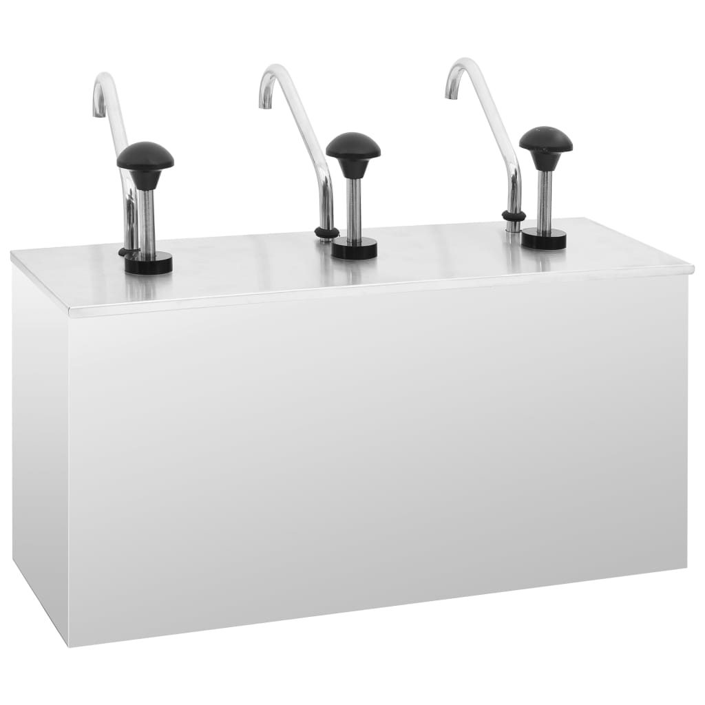 vidaXL Sauce Dispenser Stainless Steel 3.5 L vidaXL