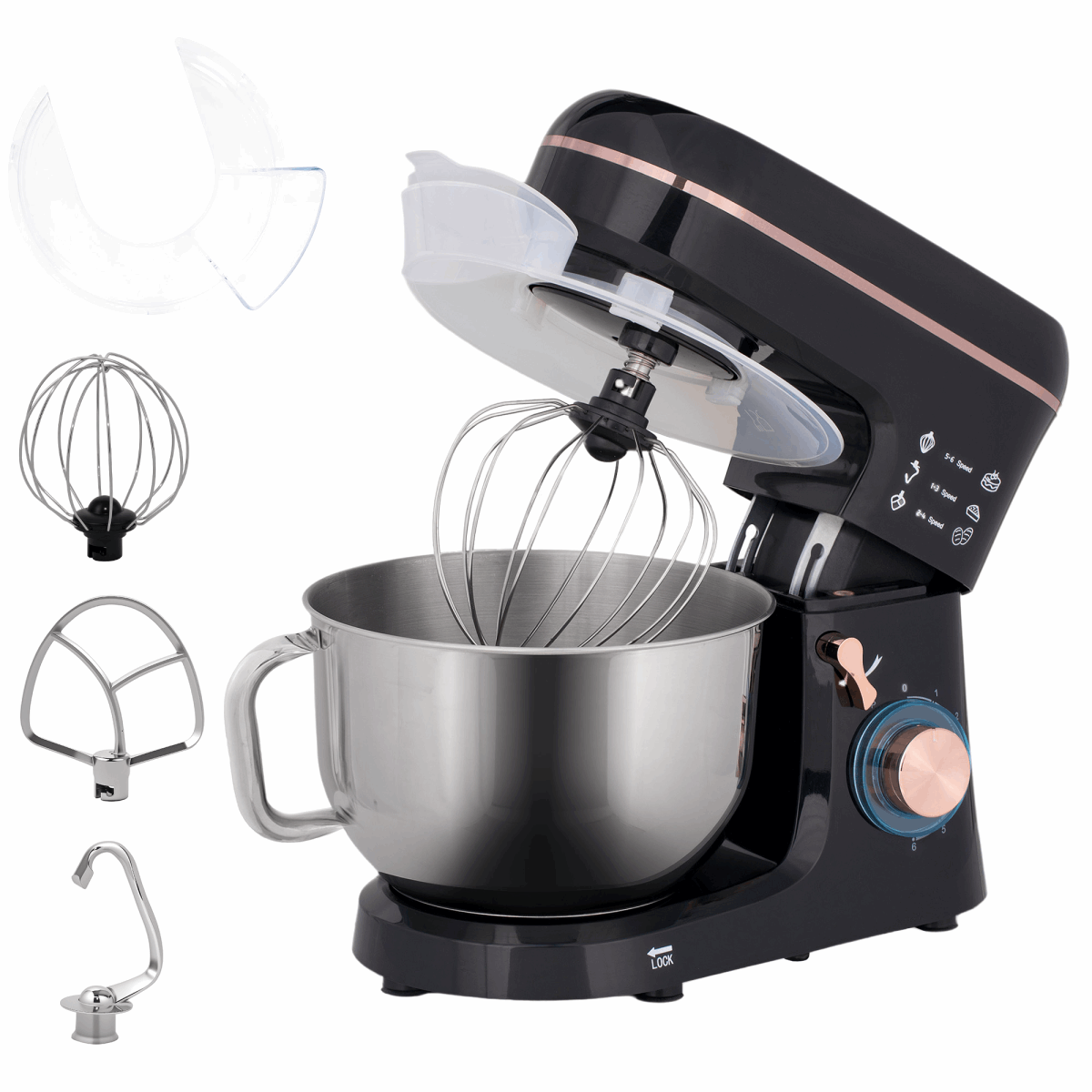Powerful 1400W Stand Mixer with 5L Bowl & Versatile Speed Settings HOMCOM