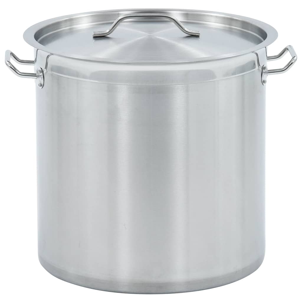 vidaXL Stock Pot 26 L 32x32 cm Stainless Steel vidaXL