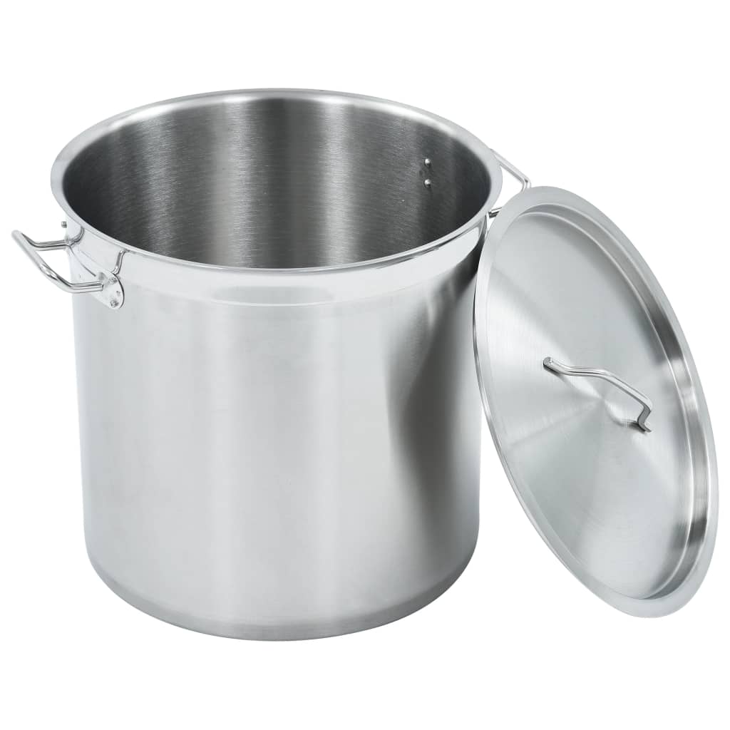 vidaXL Stock Pot 26 L 32x32 cm Stainless Steel vidaXL