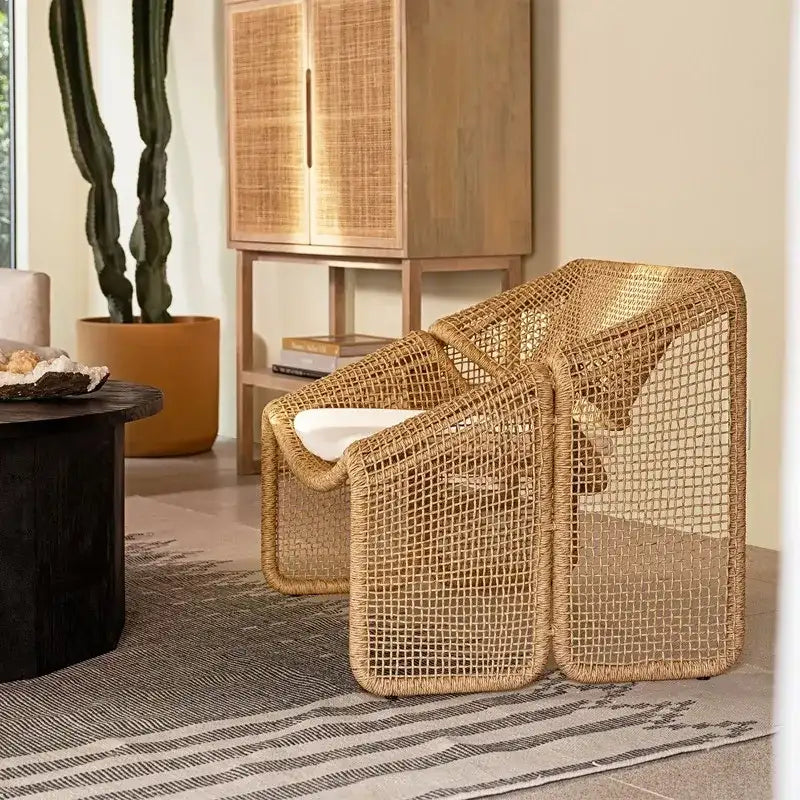 Stylish Nisu Home stoneware cup on a coffee table in a modern living room setting