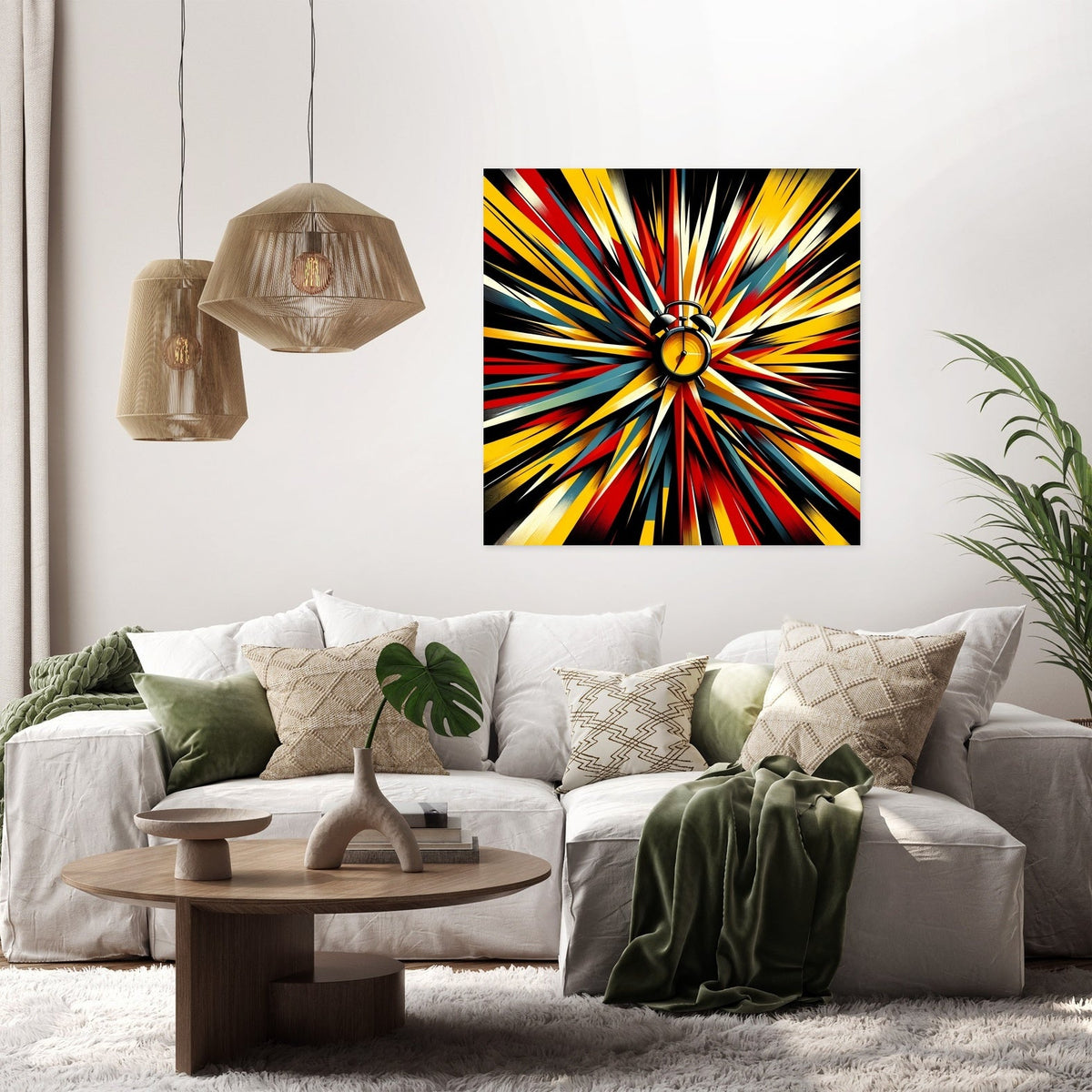 Vibrant abstract Wall Art Canvas featuring bold colours, perfect for modern living room decor