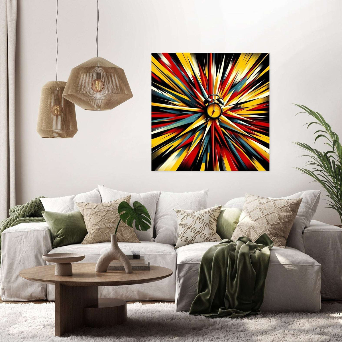Vibrant abstract Wall Art Canvas featuring bold colours, perfect for modern living room decor