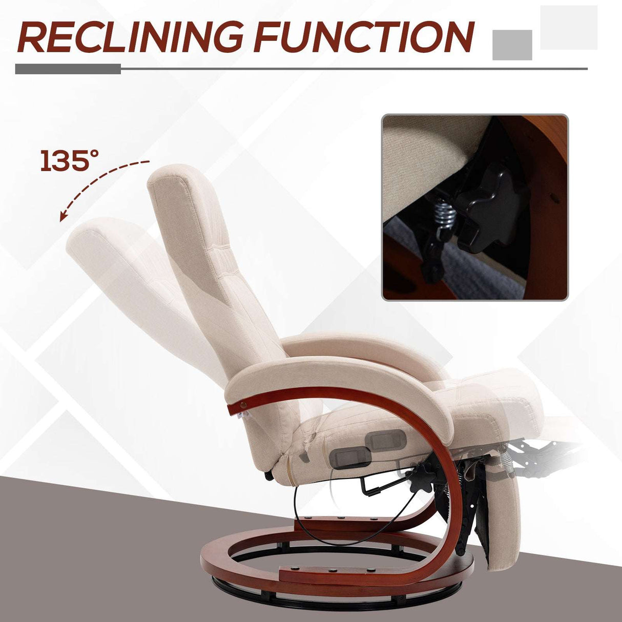 Wise Galleria Swivel Chair with 135-degree reclining function for ultimate comfort