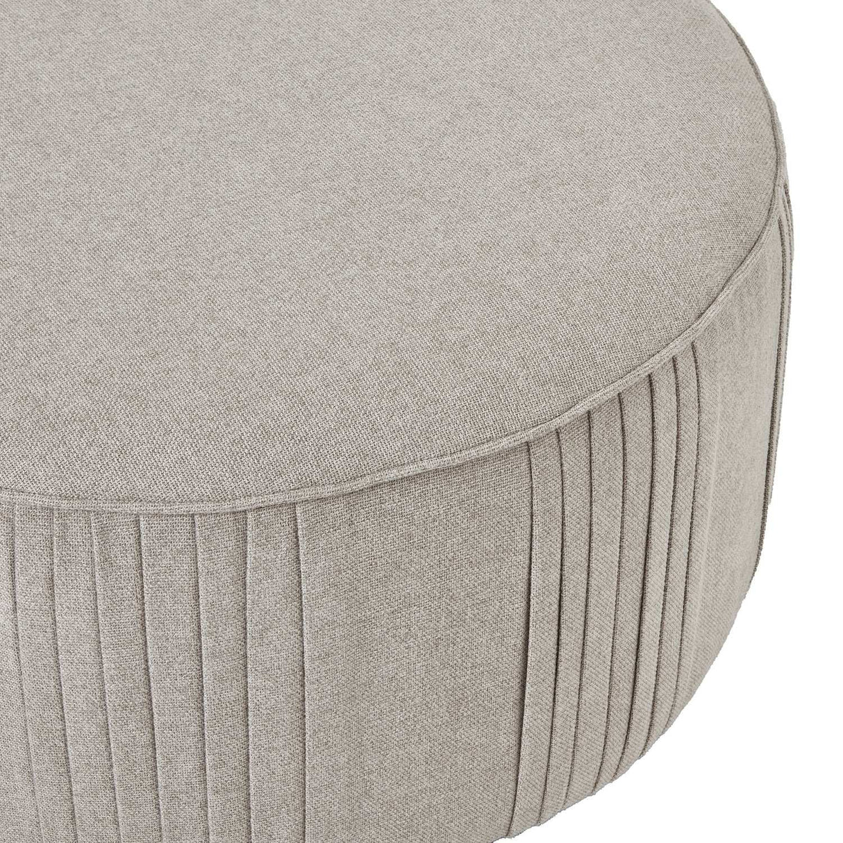 Lily Swivel Ottoman In Oatmeal Twill Shades 4 Seasons
