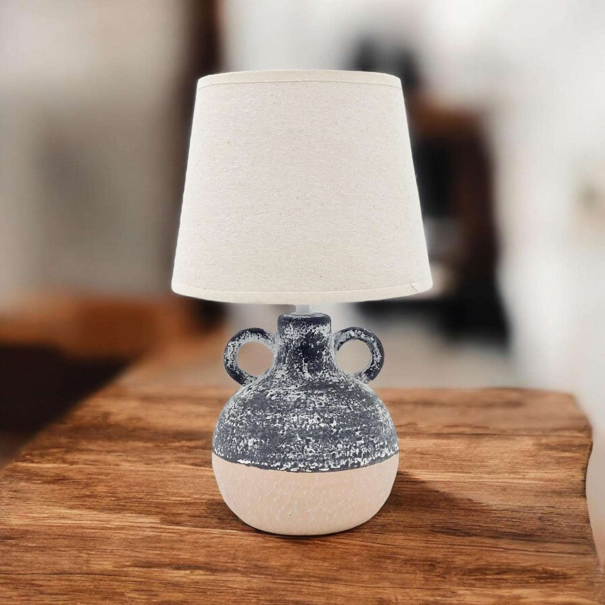 MSL Table Lamp with a decorative ceramic base and a fabric shade for stylish lighting