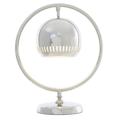 Modern Orsina Table Lamp with a Circular Base and Metallic Shade for Stylish Lighting