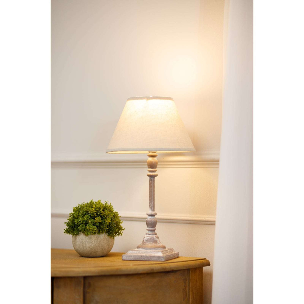 Antia Stem Table Lamp With Linen Shade Shades 4 Seasons