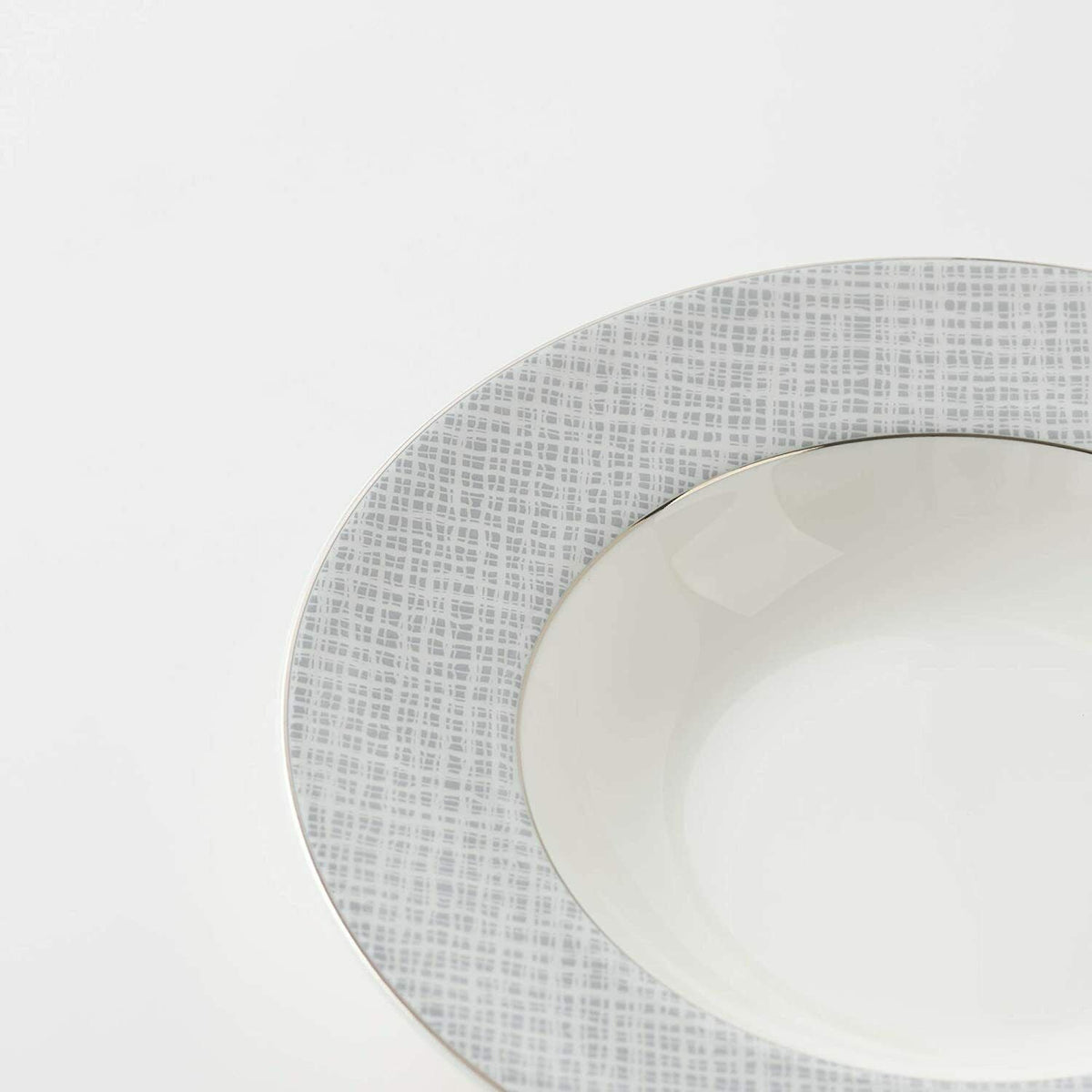 Elegant grey patterned soup bowl from London Boutique Lifestyle for stylish dining