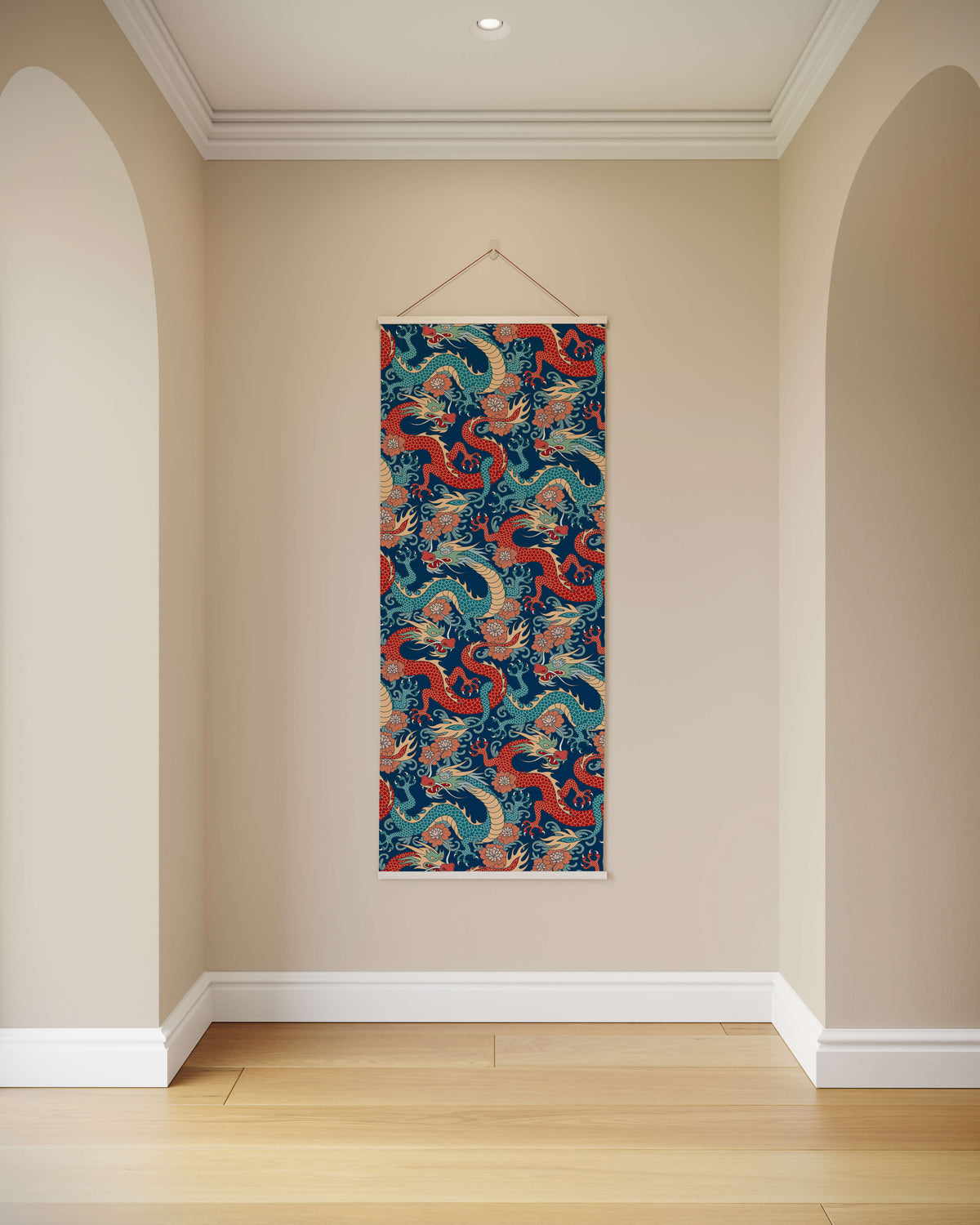 Printworks Tapestry with Colourful Dragon Pattern for Stylish Wall Decor