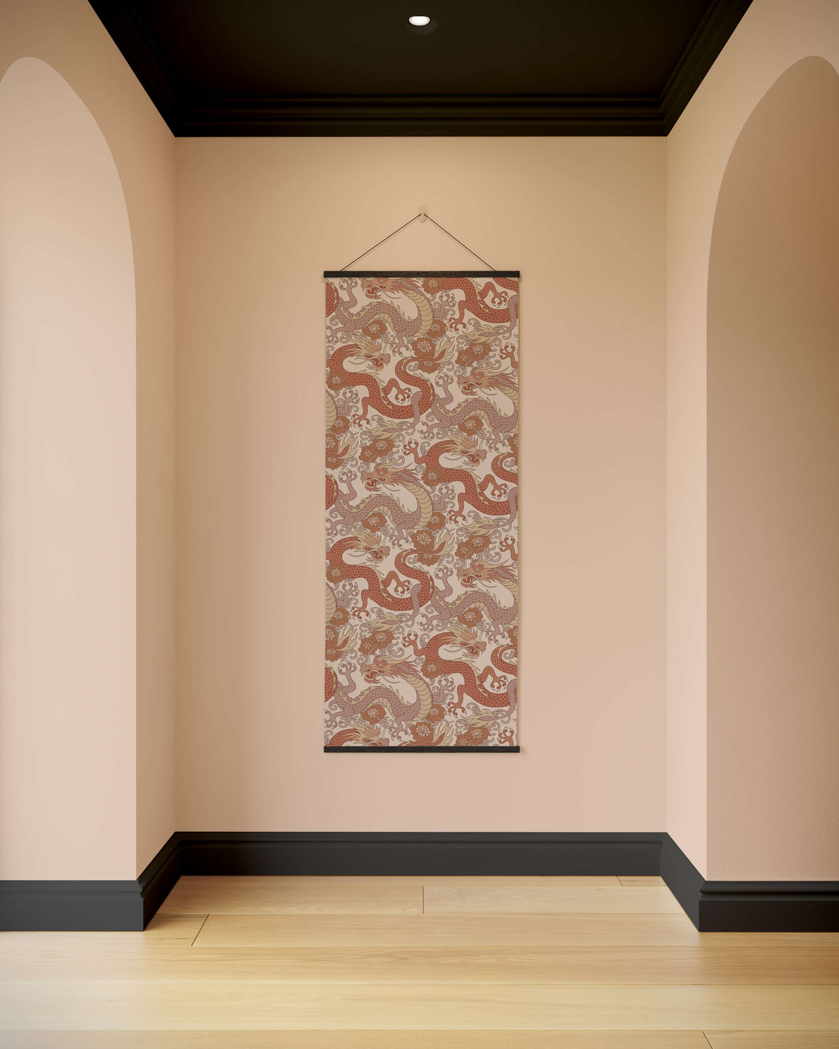 Printworks Tapestry featuring a floral design, stylishly displayed on an interior wall