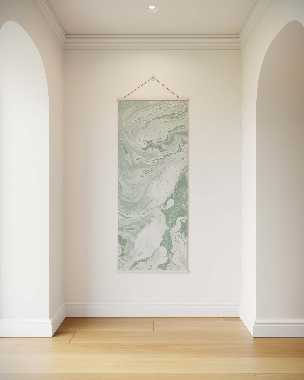 Printworks Tapestry with a Fluid Green Marble Design for Stylish Home Decor